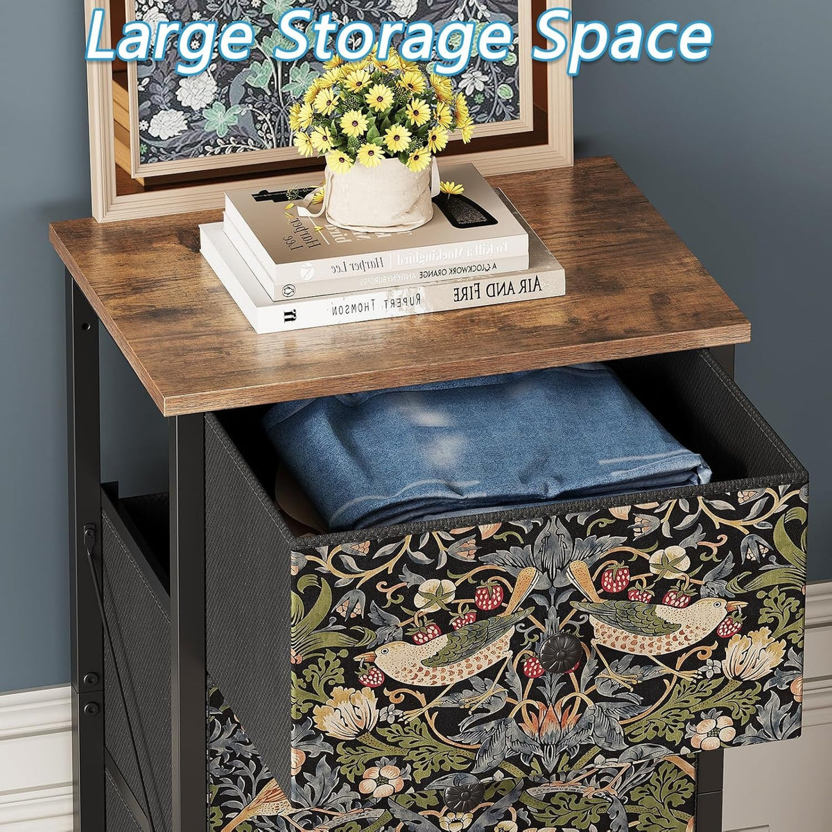 Brown Five-Drawer Bedroom Dresser