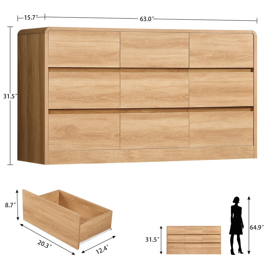 9 Drawer Dresser for Bedroom