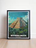 Riviera Maya Art Print - Chichén Itzá Travel Print - Mexico Canvas Art - Riviera