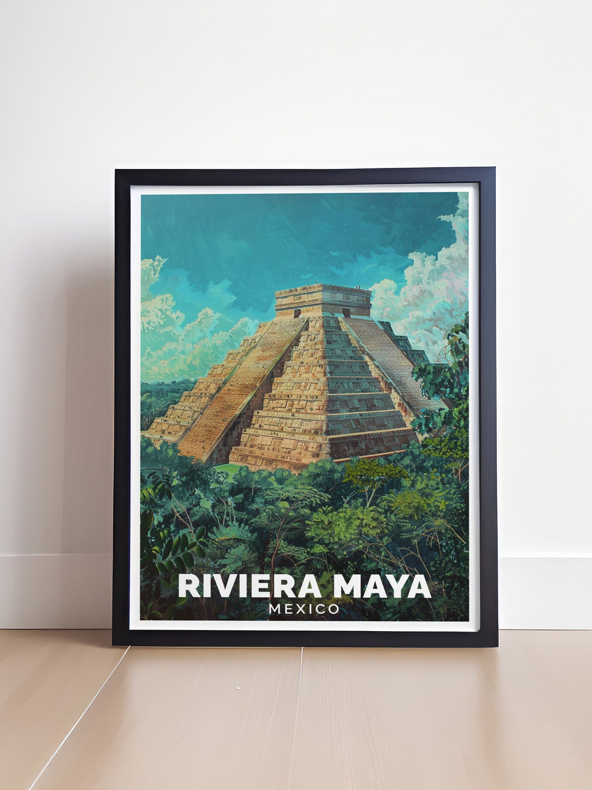 Riviera Maya Art Print - Chichén Itzá Travel Print - Mexico Canvas Art - Riviera