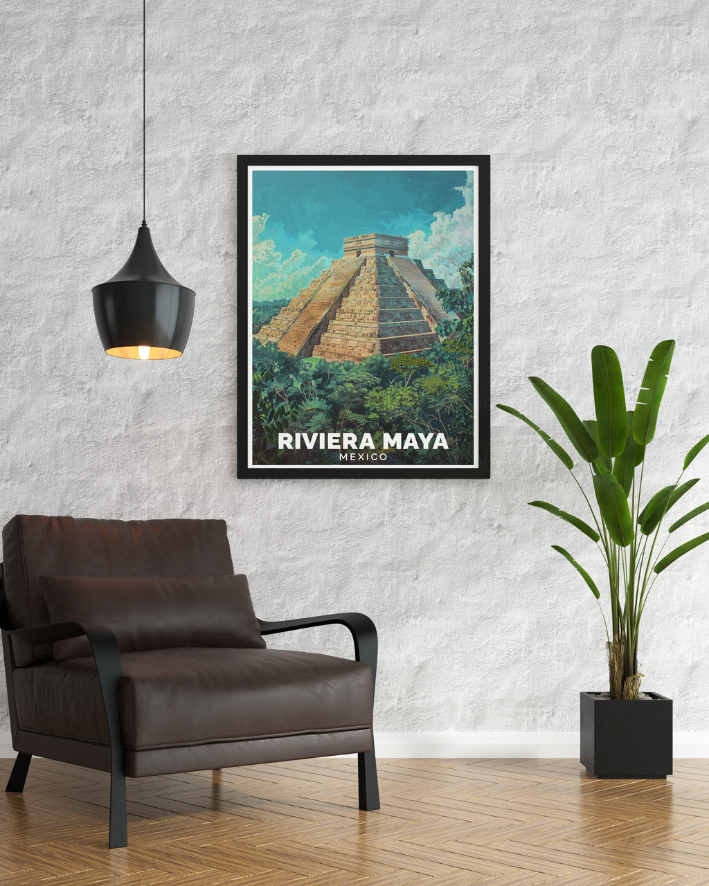 Riviera Maya Art Print - Chichén Itzá Travel Print - Mexico Canvas Art - Riviera