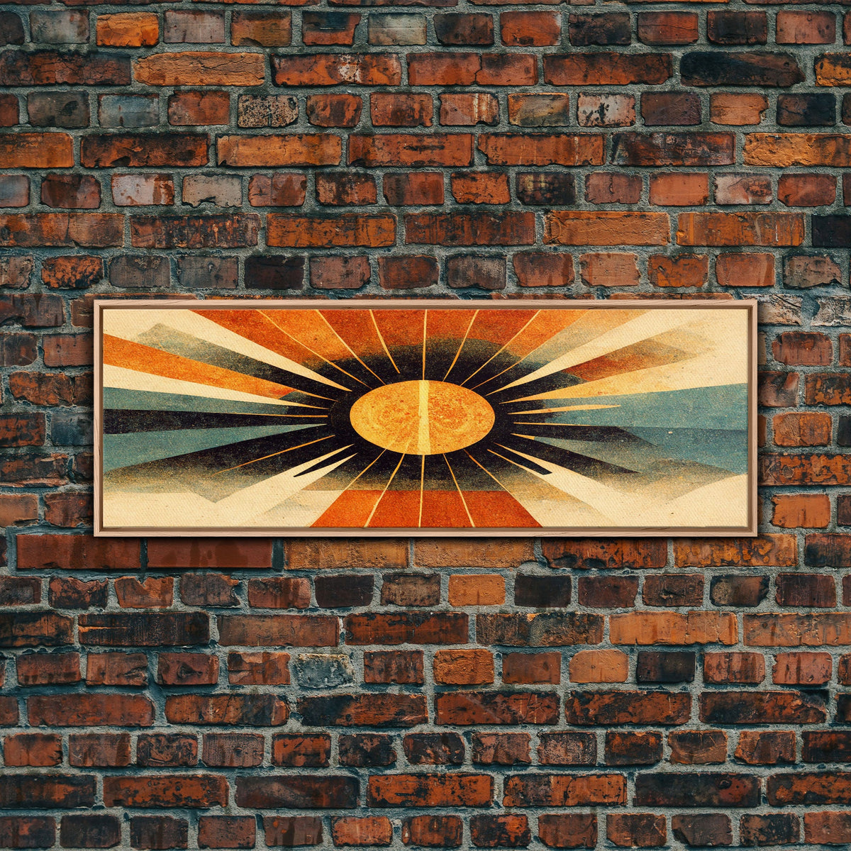 Sunset Art Deco Sunburst Wall Art
