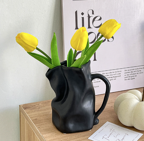 Pleated Ceramic Vase Collection