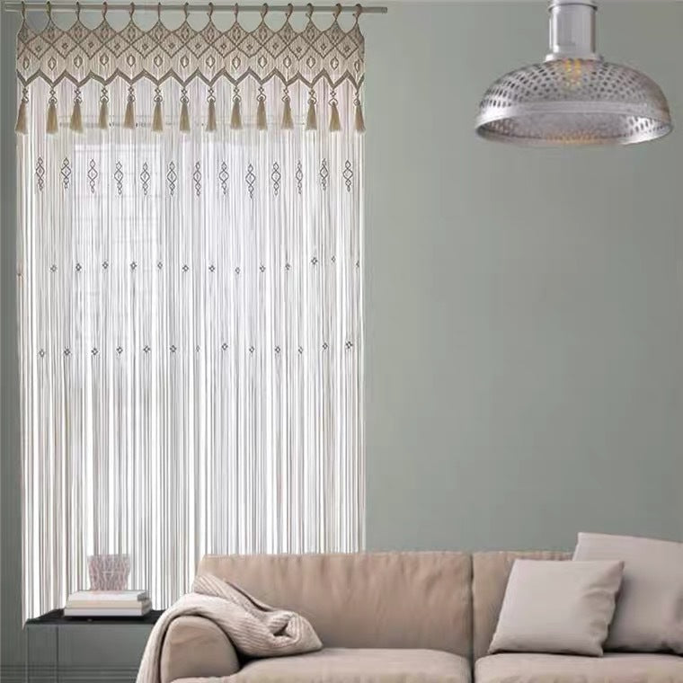 Bohemian Hand-Woven Tapestry Curtain Partition Bohemian Wedding Background Hanging