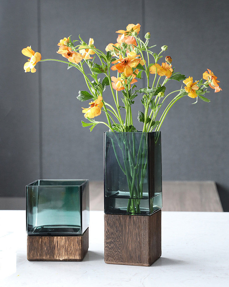 Wood & Glass Vase Arrangement