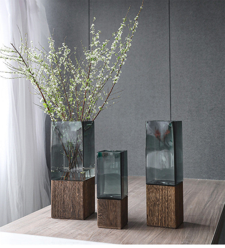 Wood & Glass Vase Arrangement