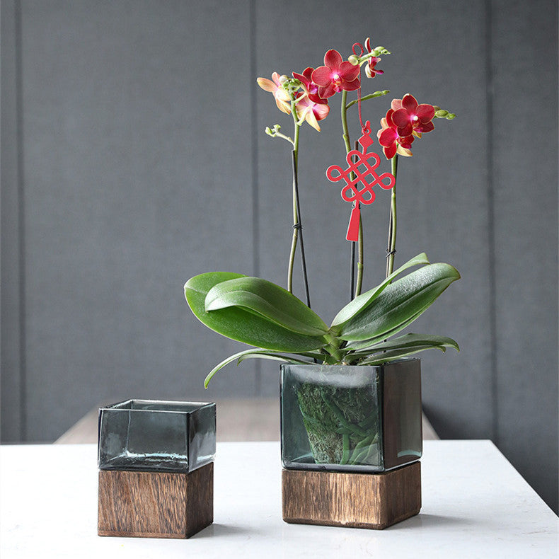 Wood & Glass Vase Arrangement