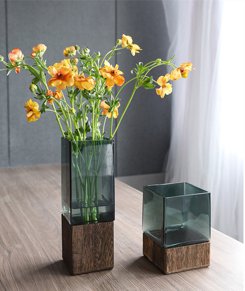 Wood & Glass Vase Arrangement