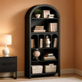 Black Five-Tier Arched Bookcase