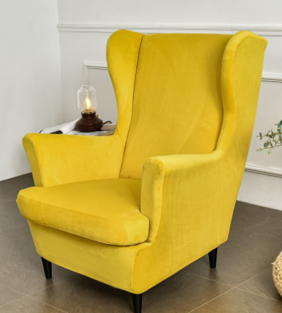 IKEA STRANDMON Wing Chair Velvet Cover Set