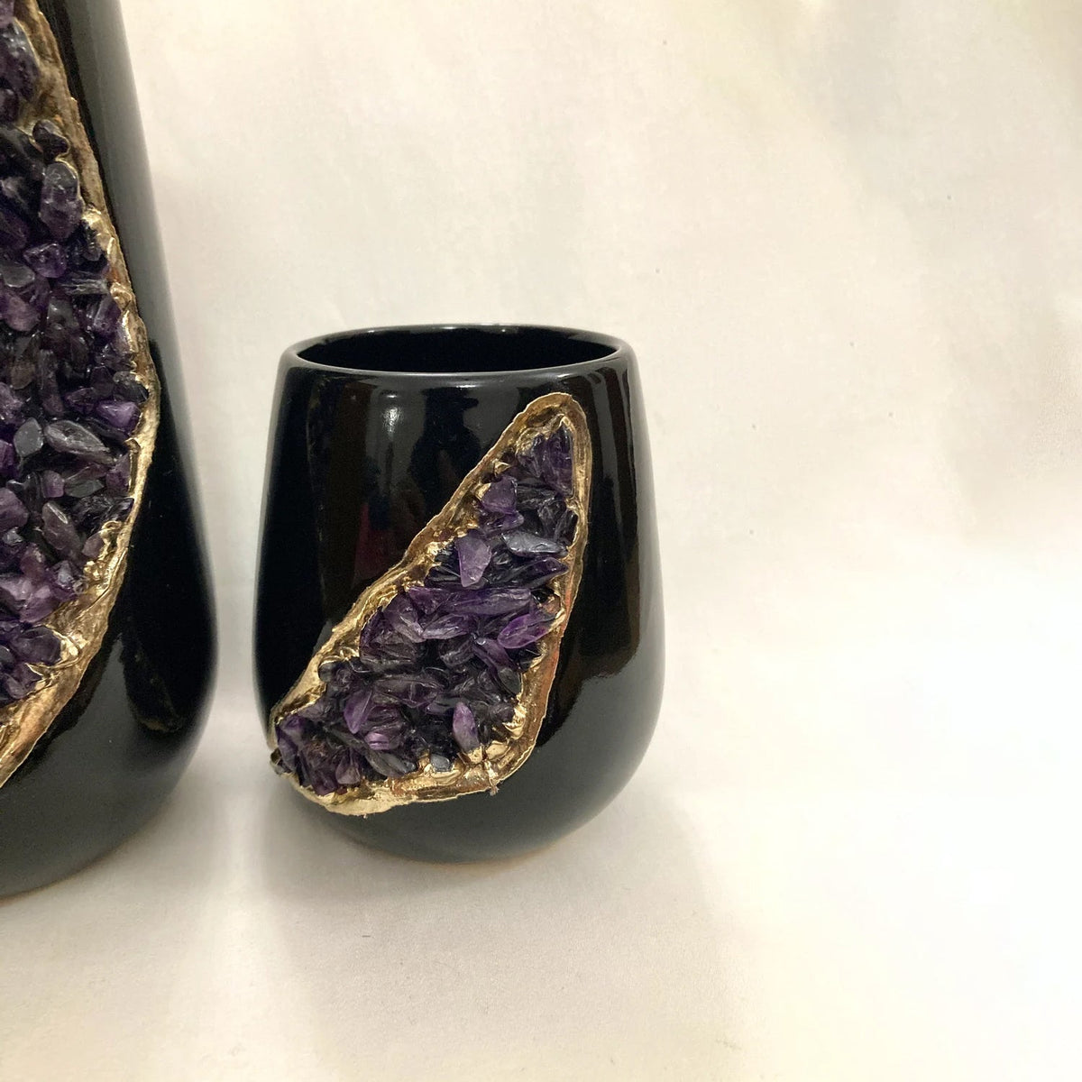 Black Ceramic Vase Set