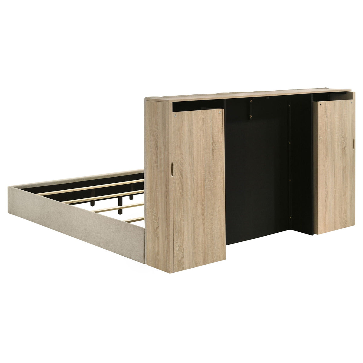 Arielle Light Oak Five-Piece Eastern King Bedroom Set