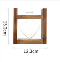 Heart-Shaped Glass Vase with Wood Stand