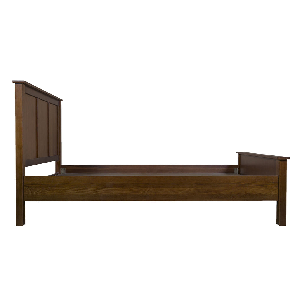 Walnut Mission Oak Panel Bed