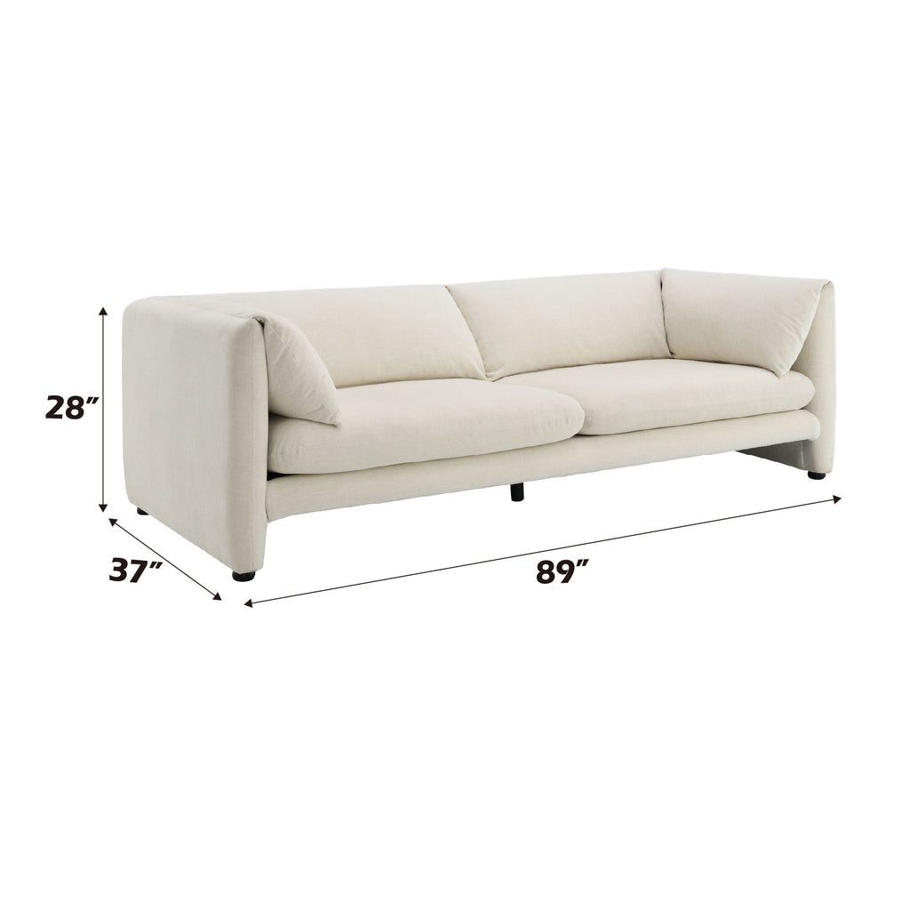 Jaeda Beige Bouclé Sofa