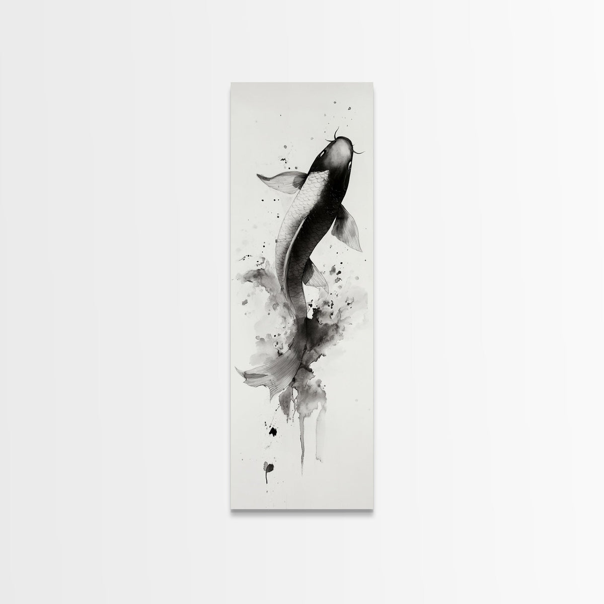 Tall Skinny Koi Fish Painting Print