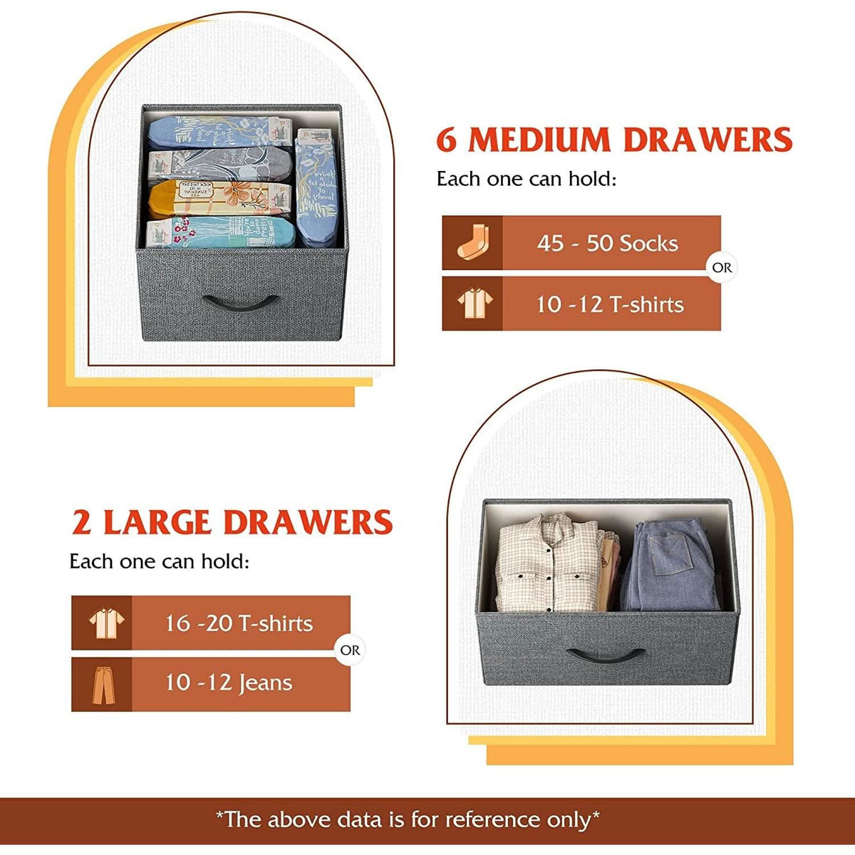 8-Drawer Fabric Dresser TV Stand