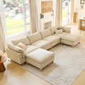 Oversized Beige Sectional Sofa
