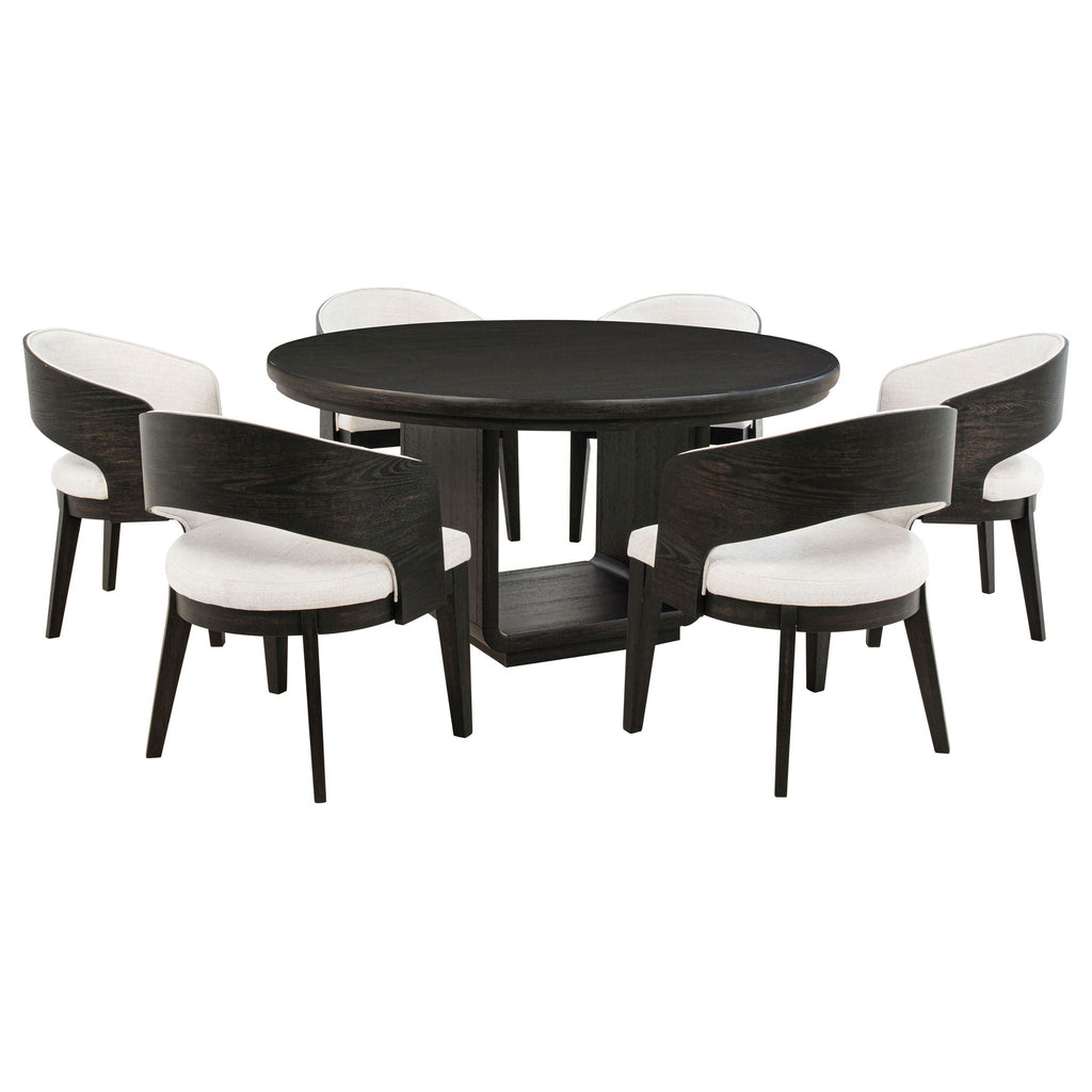 Leandro 7-Piece Round Dining Table Set