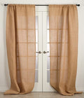 Open-Wave Burlap Rod-Pocket Curtain Panel