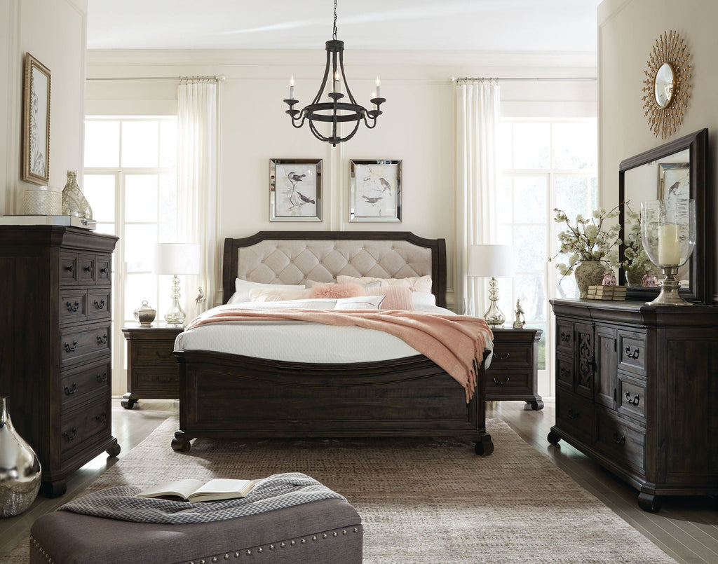 Bellamy - Complete Sleigh Bed With Shaped Footboard