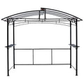 Steel Hardtop Grill Gazebo with Side Shelves