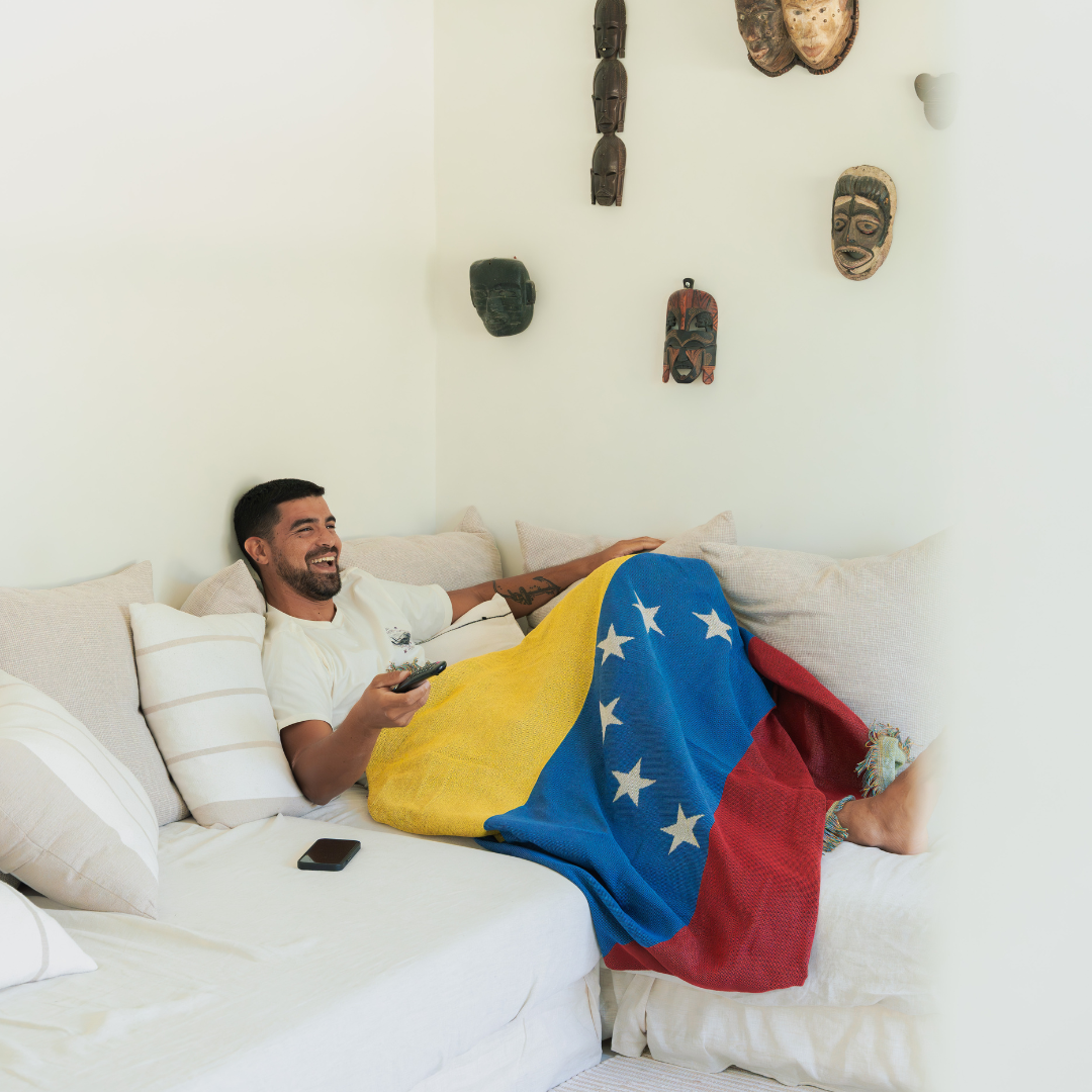 Venezuela Seven Stars Flag Woven Throw Blanket