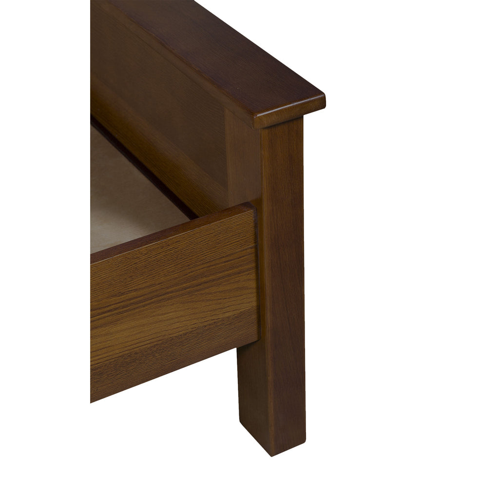 Walnut Mission Oak Panel Bed