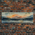 Watercolor painting of a forest fire