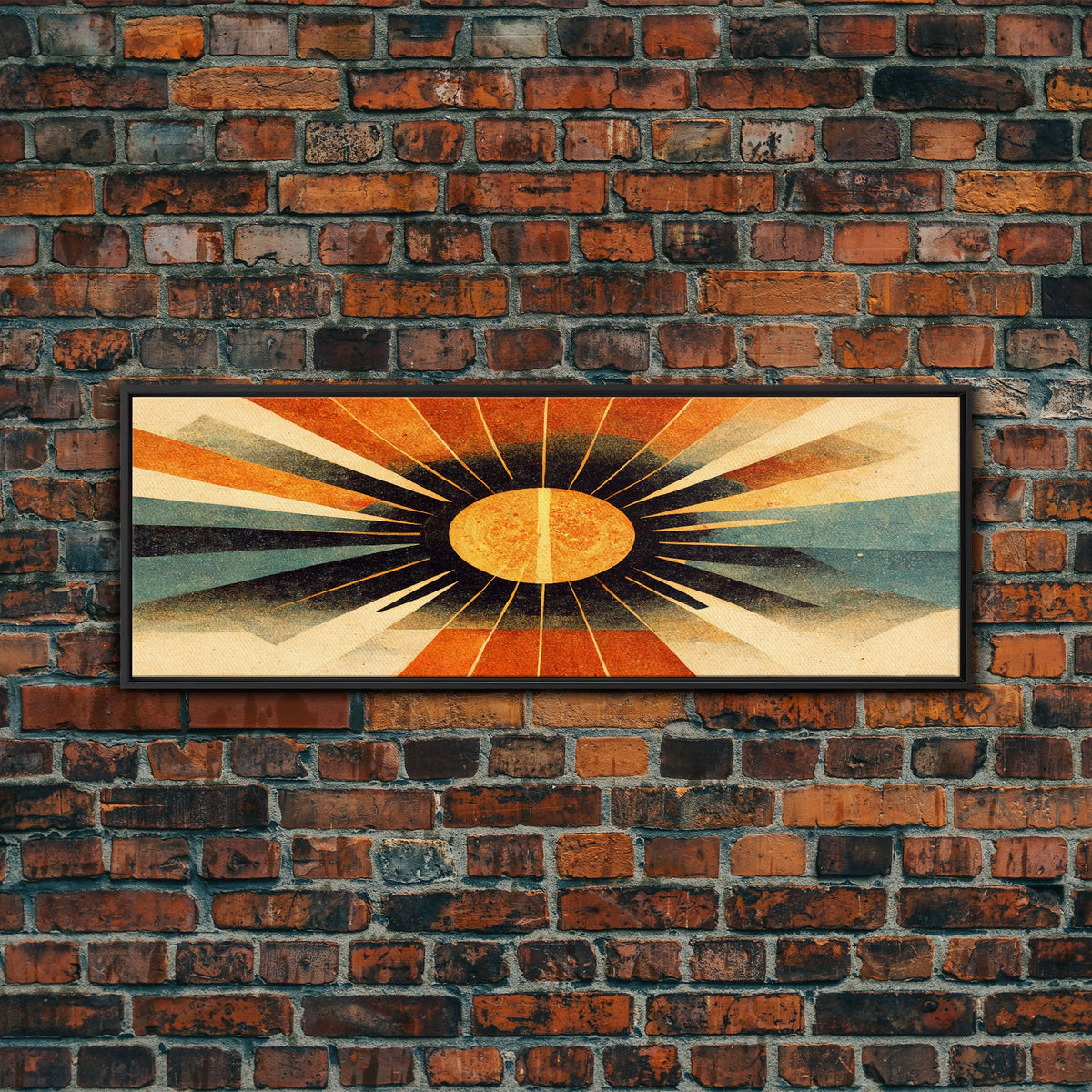 Sunset Art Deco Sunburst Wall Art