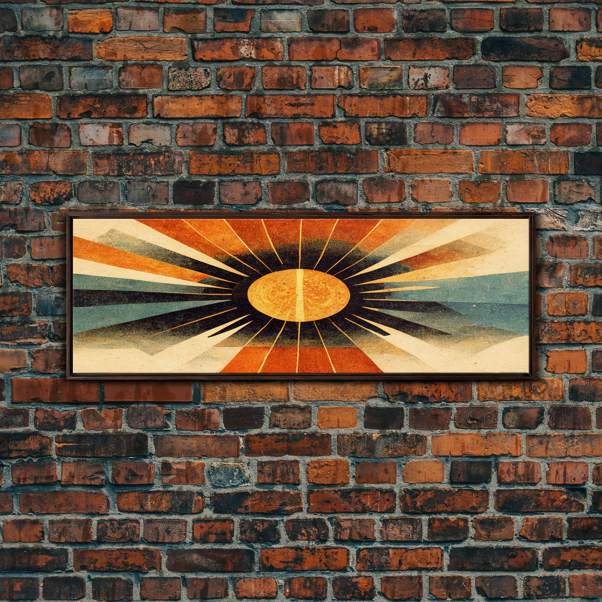 Sunset Art Deco Sunburst Wall Art