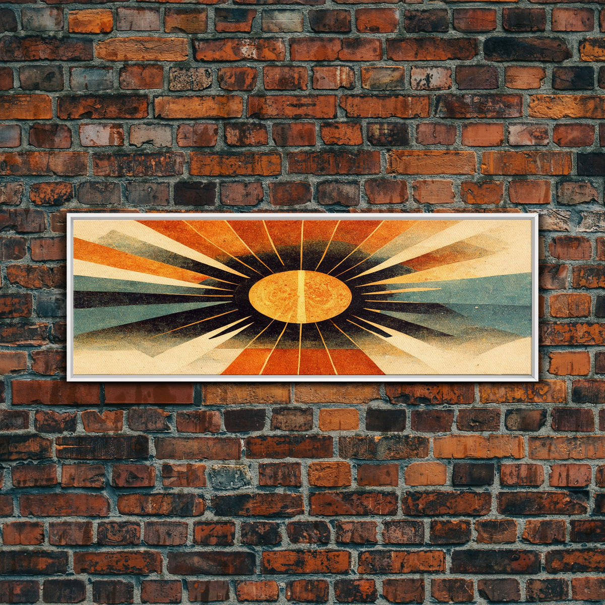 Sunset Art Deco Sunburst Wall Art