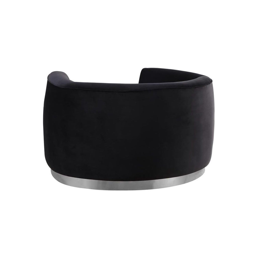 Maykoosh Velvet Accent Chair - Modern Living Room Upholstered Seating with Steel