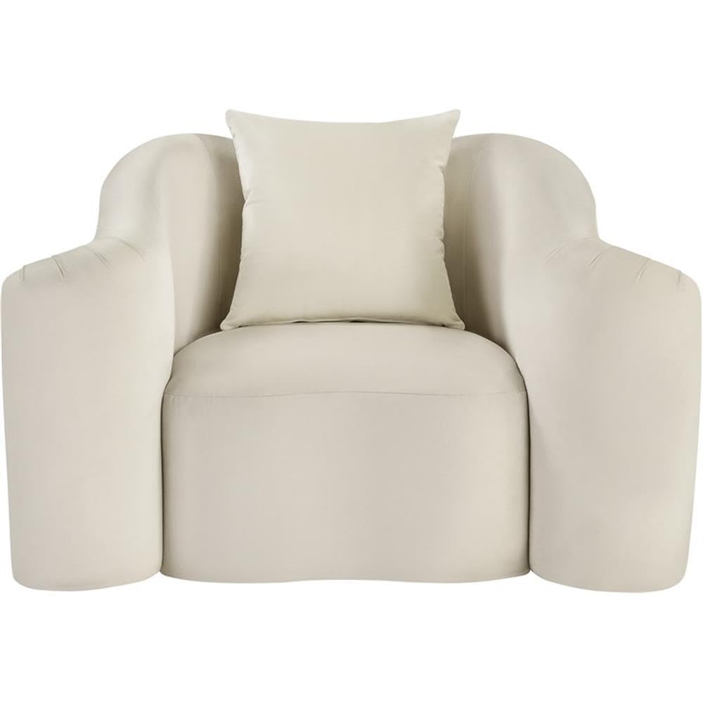 BOWERY HILL Contemporary Velvet Accent Chair