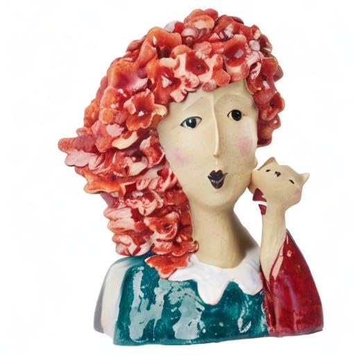 Artistic Frida Kahlo-Inspired Resin Bust Sculpture