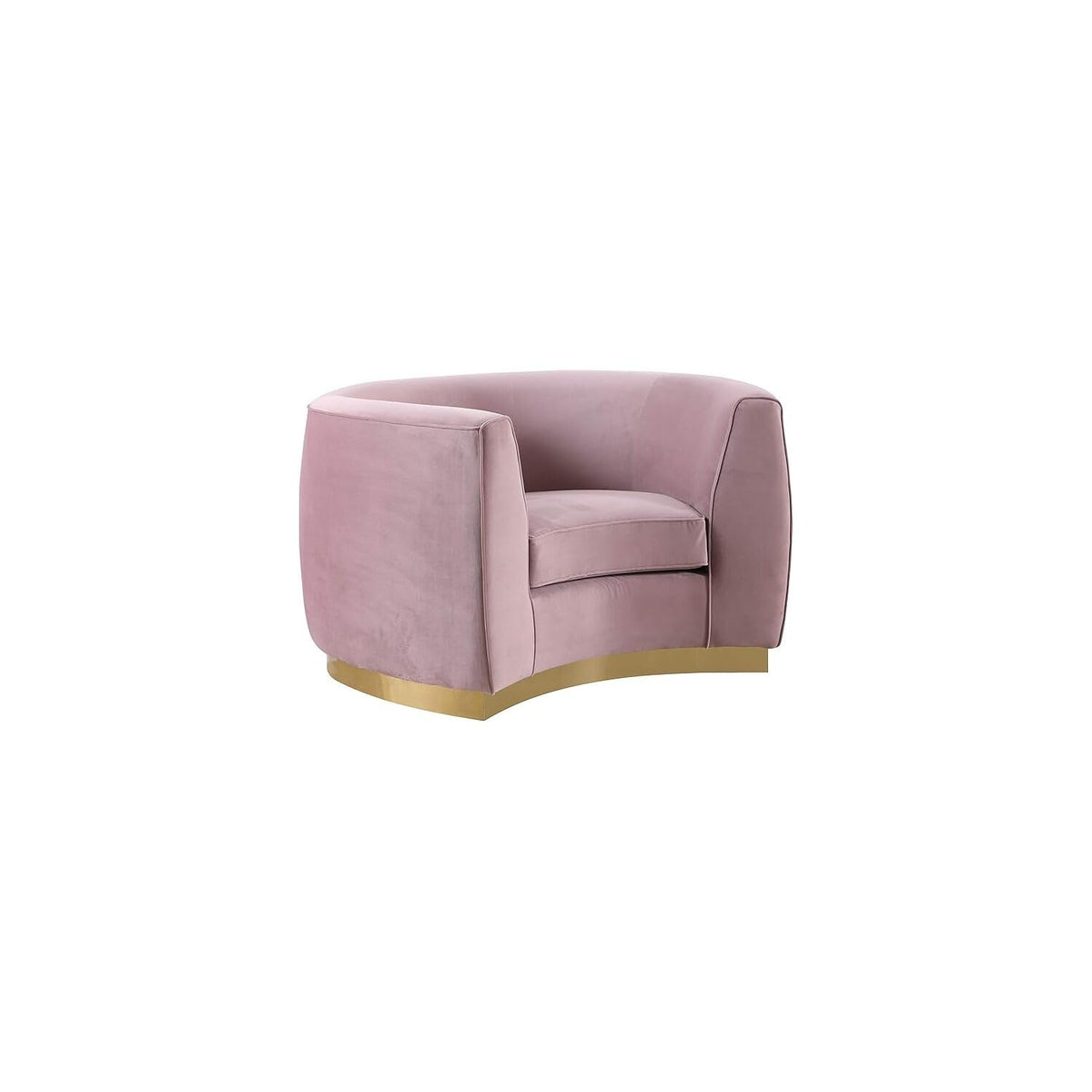Maykoosh Velvet Accent Chair - Modern Living Room Upholstered Seating with Steel