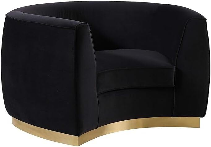 Maykoosh Velvet Accent Chair - Modern Living Room Upholstered Seating with Steel