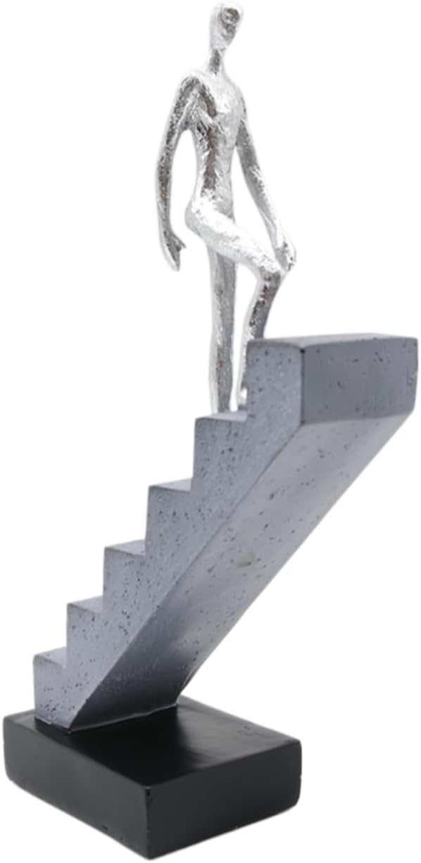 Silver Climbing Man Figurine