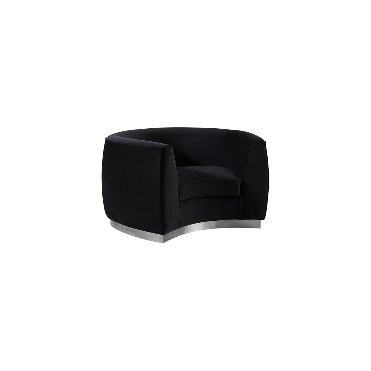 Maykoosh Velvet Accent Chair - Modern Living Room Upholstered Seating with Steel