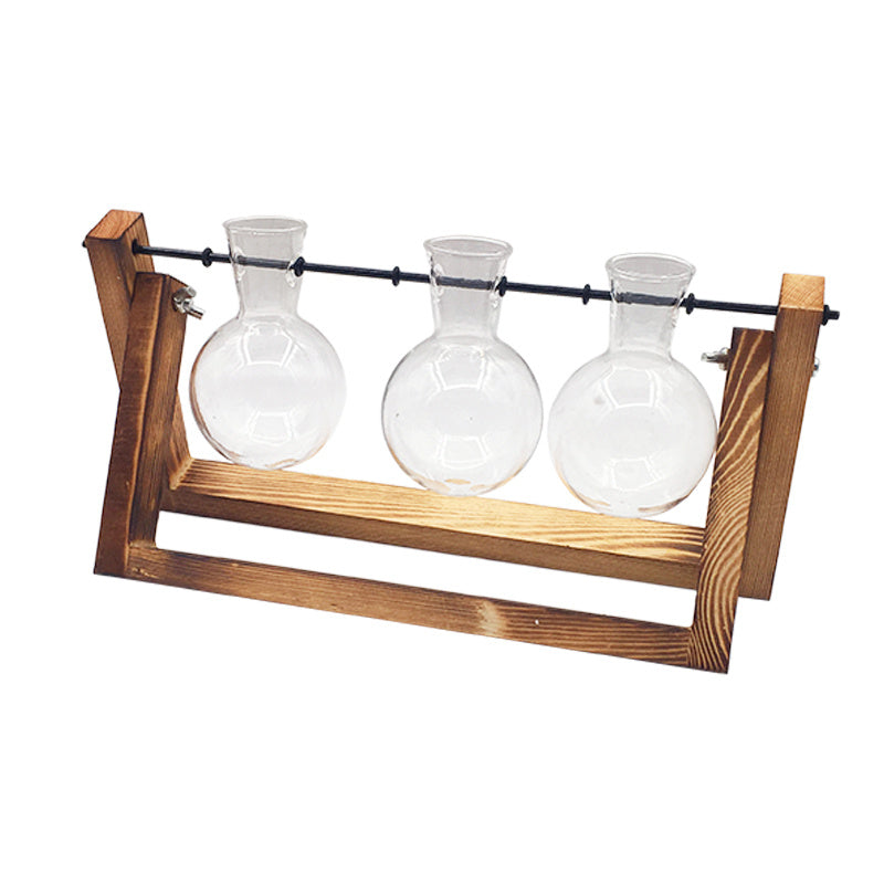 Swing Wood-Stand Glass Propagation Vase