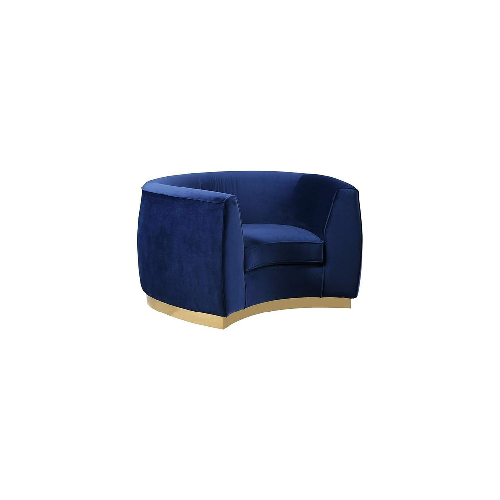 Maykoosh Velvet Accent Chair - Modern Living Room Upholstered Seating with Steel