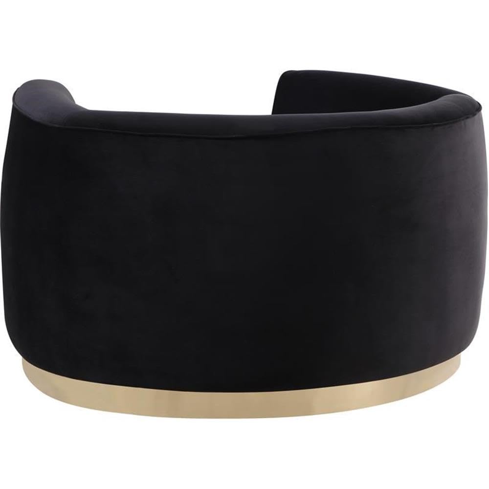 BOWERY HILL Contemporary Velvet Accent Chair