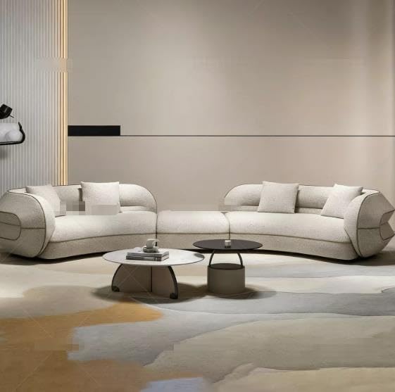Italian Minimalist Cookie Curved Sofa for Villa Hotel Lounge
