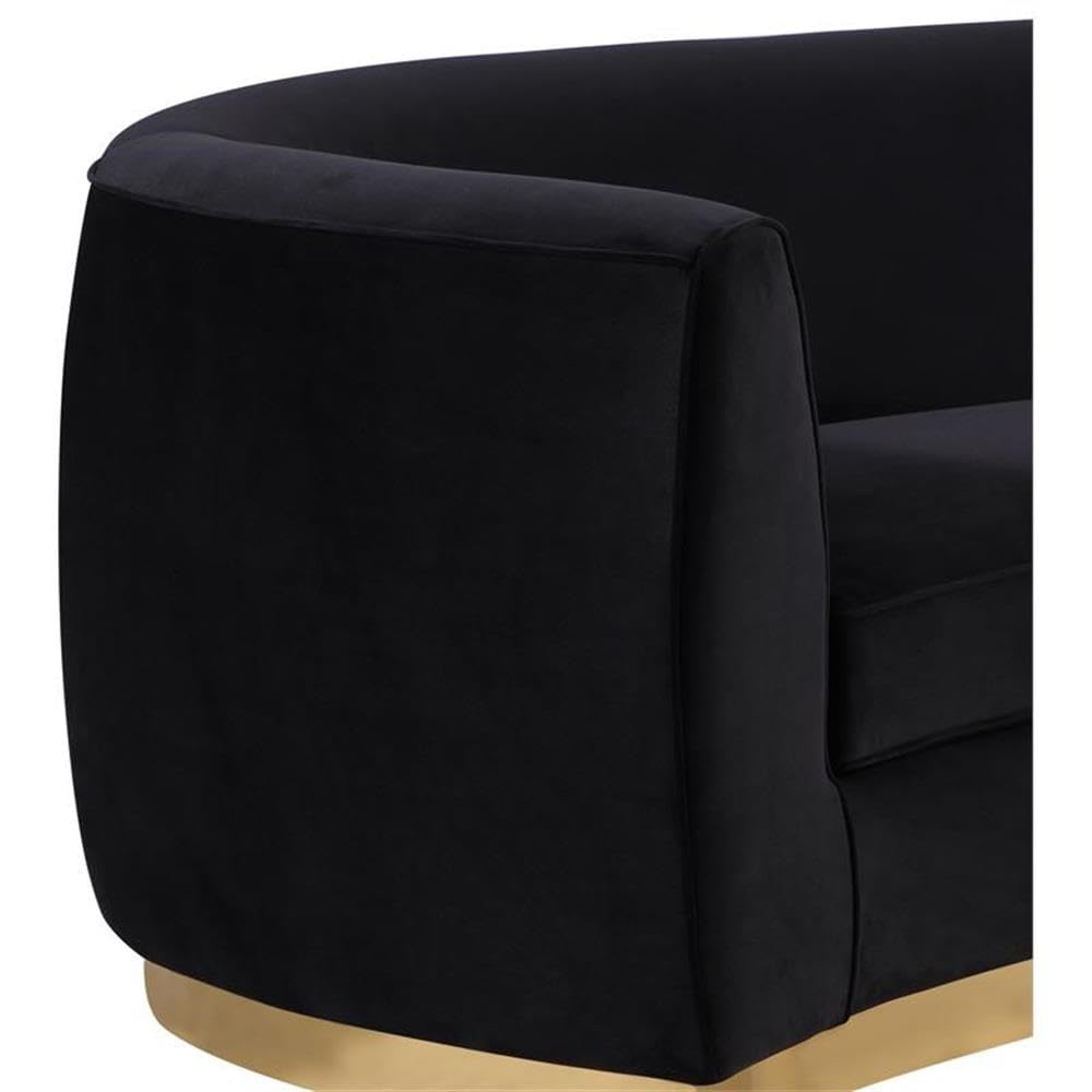 BOWERY HILL Contemporary Velvet Accent Chair