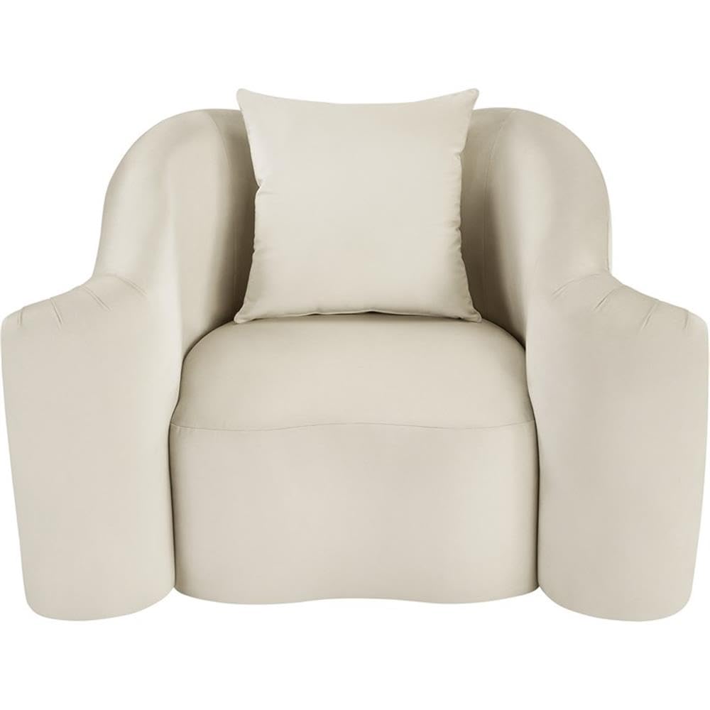 BOWERY HILL Contemporary Velvet Accent Chair
