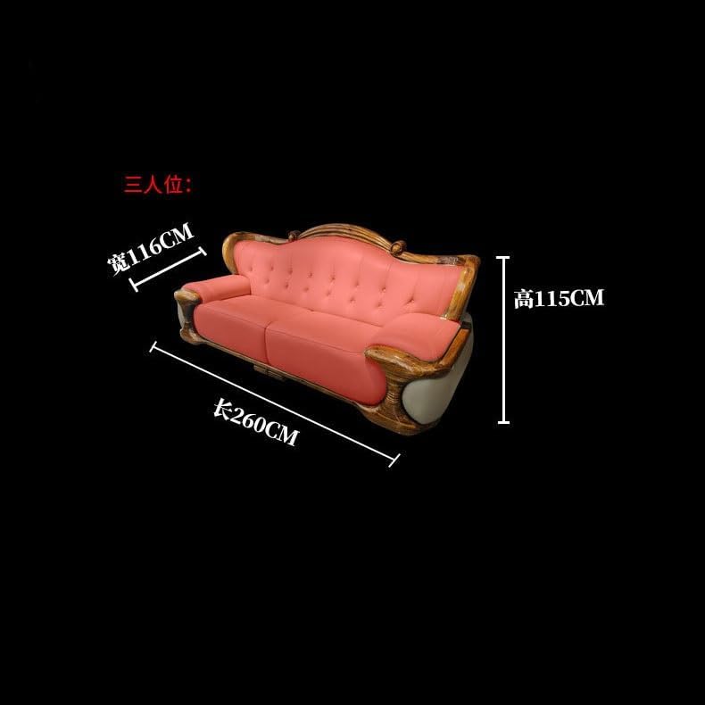 Solid Wood Sofa Carving European Villa Large and Small Family