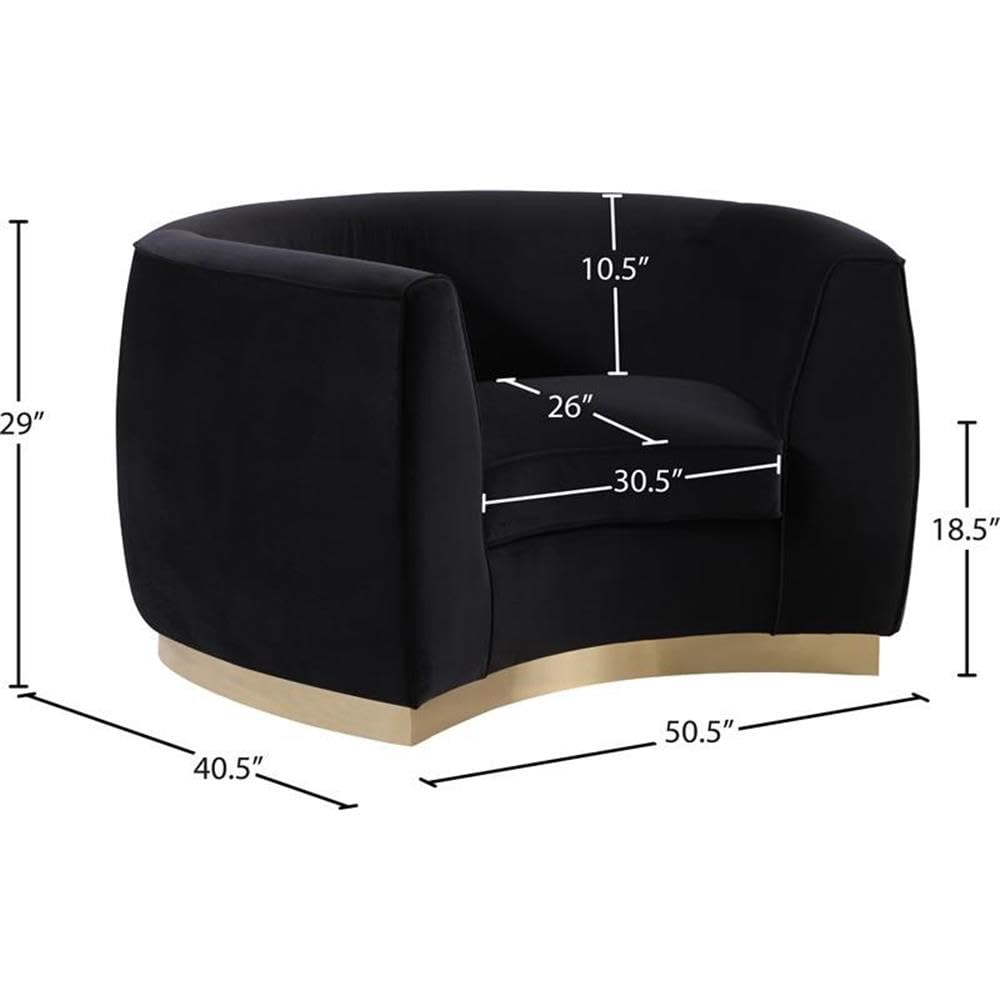 BOWERY HILL Contemporary Velvet Accent Chair