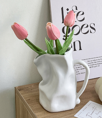 Pleated Ceramic Vase Collection