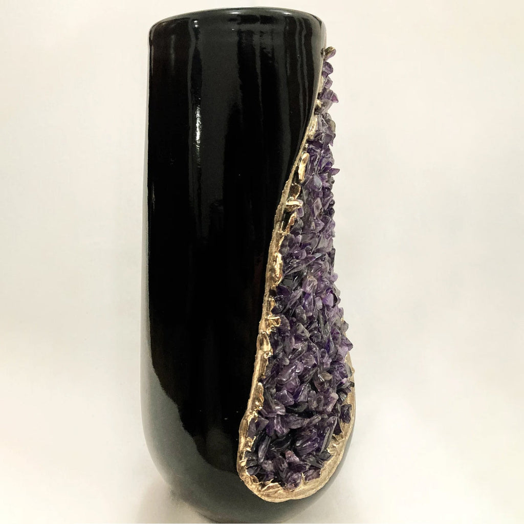 Black Ceramic Vase Set