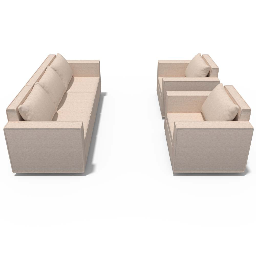 Beige Five-Seat Modular Sleeper Sectional with Storage